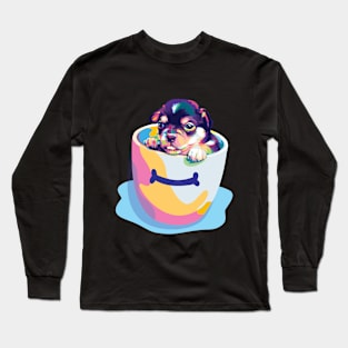 puppy in a cup Long Sleeve T-Shirt